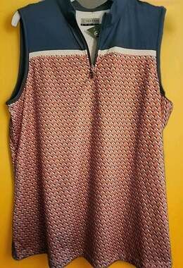 PGA TOUR Women's Fish Geo Sleeveless Racerback Tank Top XL NWT A97 Excellent